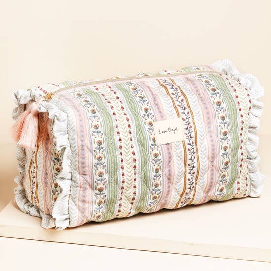 Large Quilted Floral Washbag