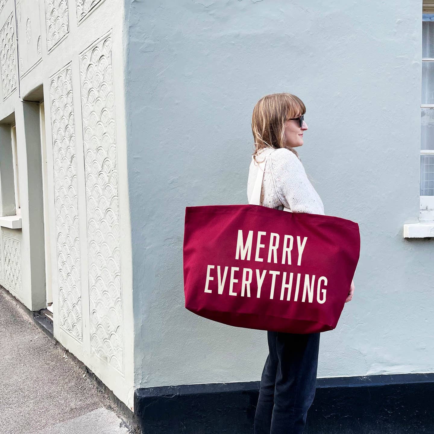 Merry Everything - Really Big Burgundy Bag