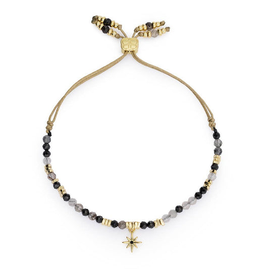 Una Gold & Black Spinel Mix Gemstone Bracelet