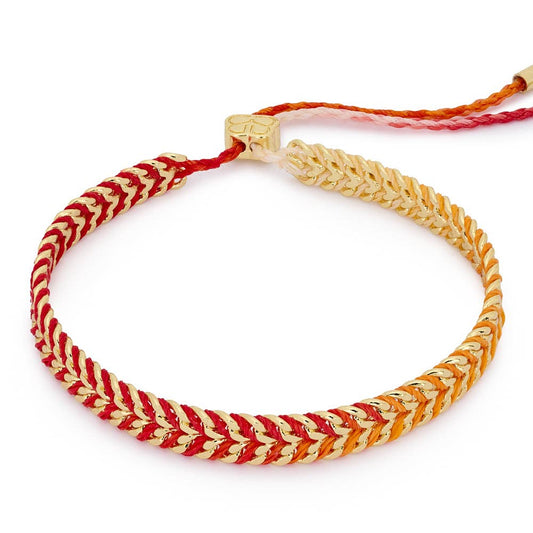 Iztac Gold Sunset Braided Friendship Bracelet