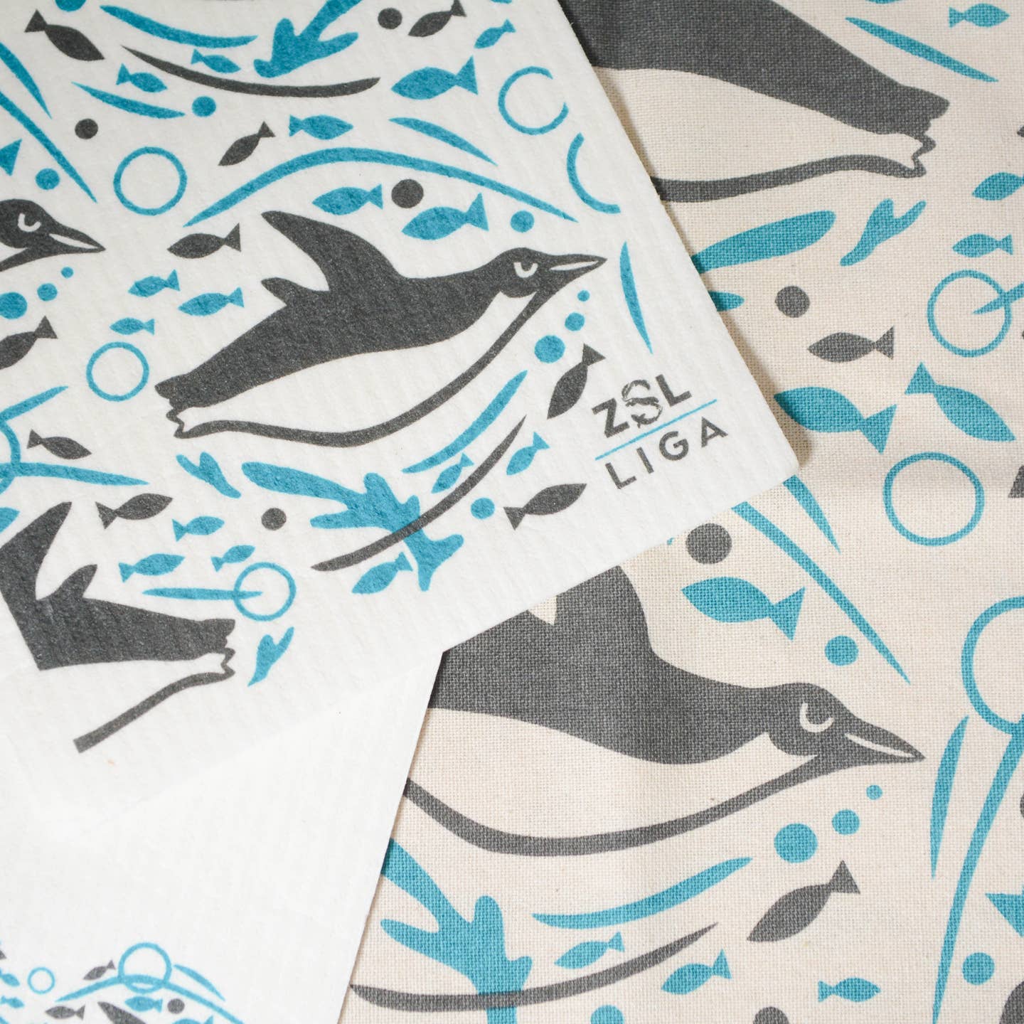 Eco Dishcloths - Swimming Penguins