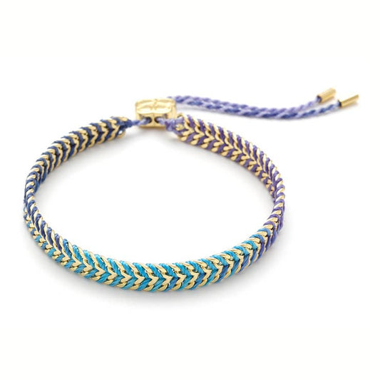 Iztac Blue Ombré Gold Woven Bracelet