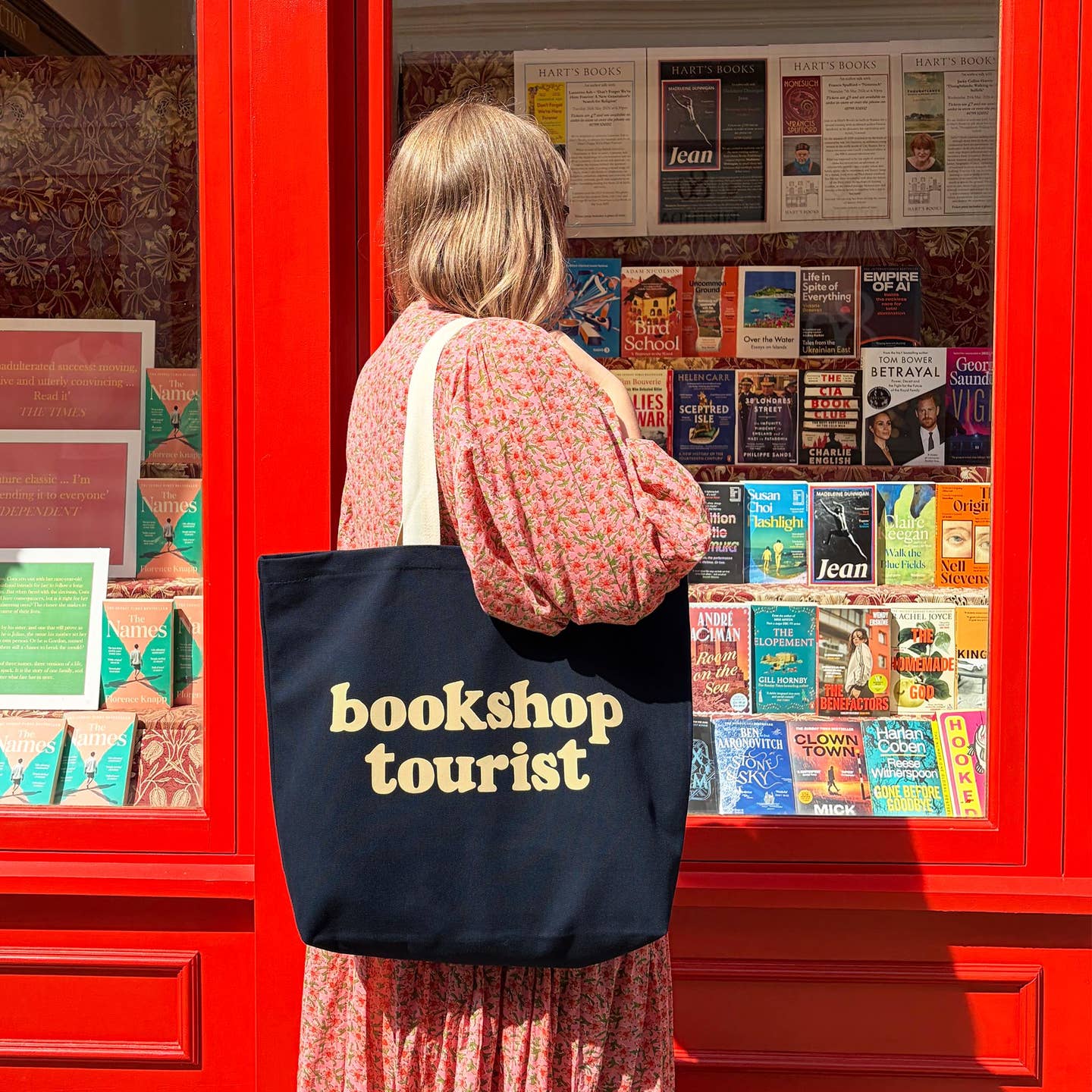 Bookshop Tourist Canvas Tote Bag - Midnight Blue