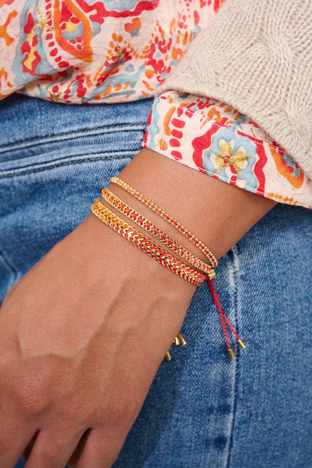 Braid Sunset Gold Woven Bracelet