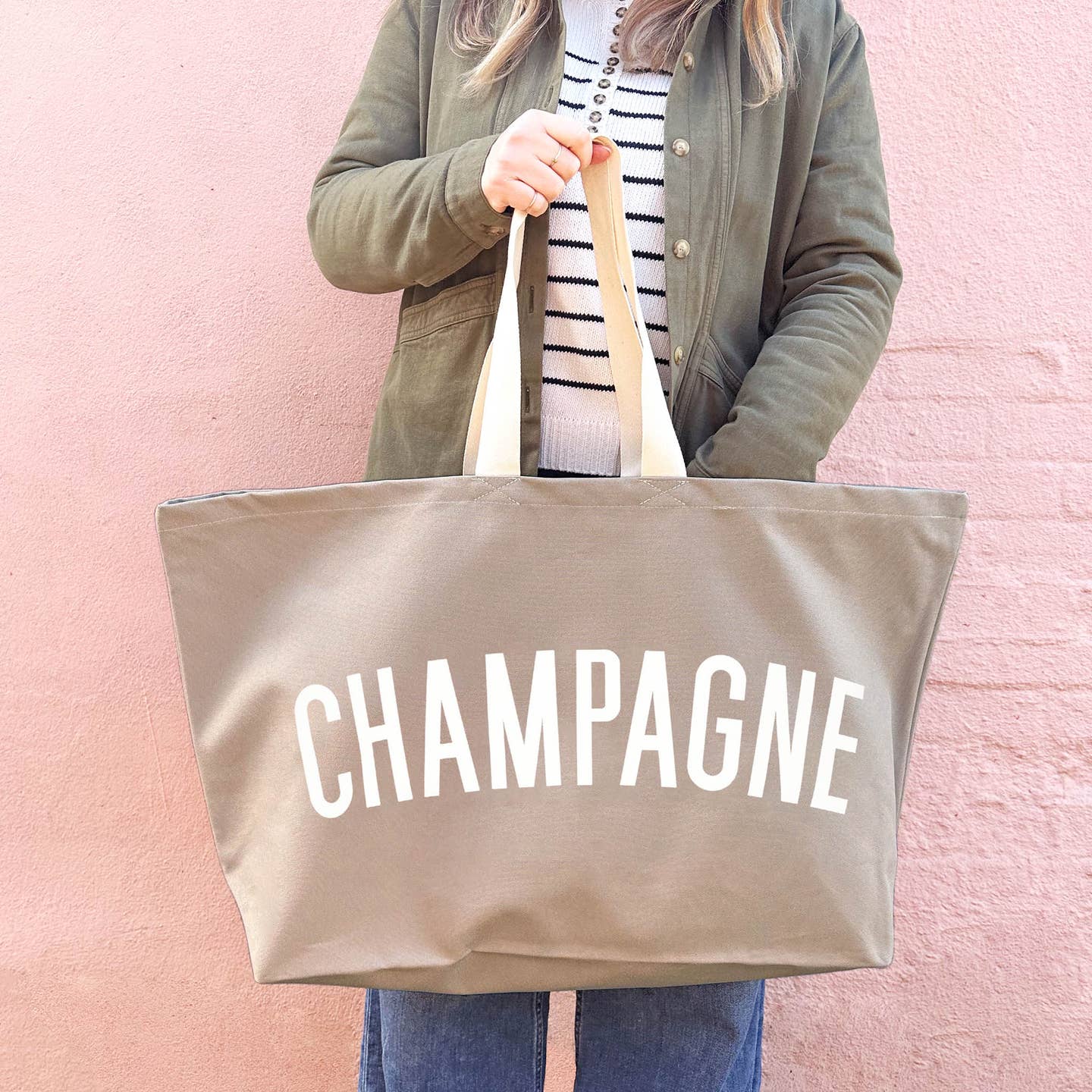 Champagne - Really Big Bag in Stone