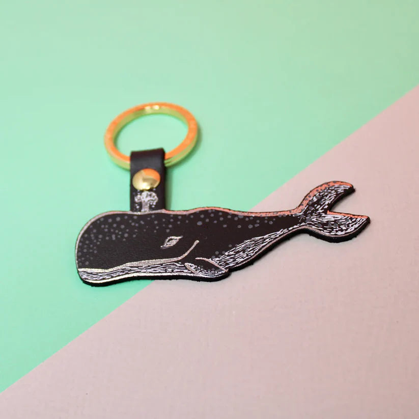 Colourful Leather Humpback Whale Keyring