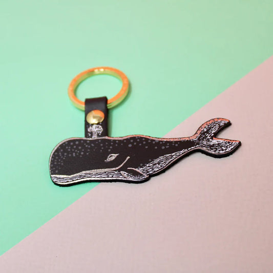 Colourful Leather Humpback Whale Keyring