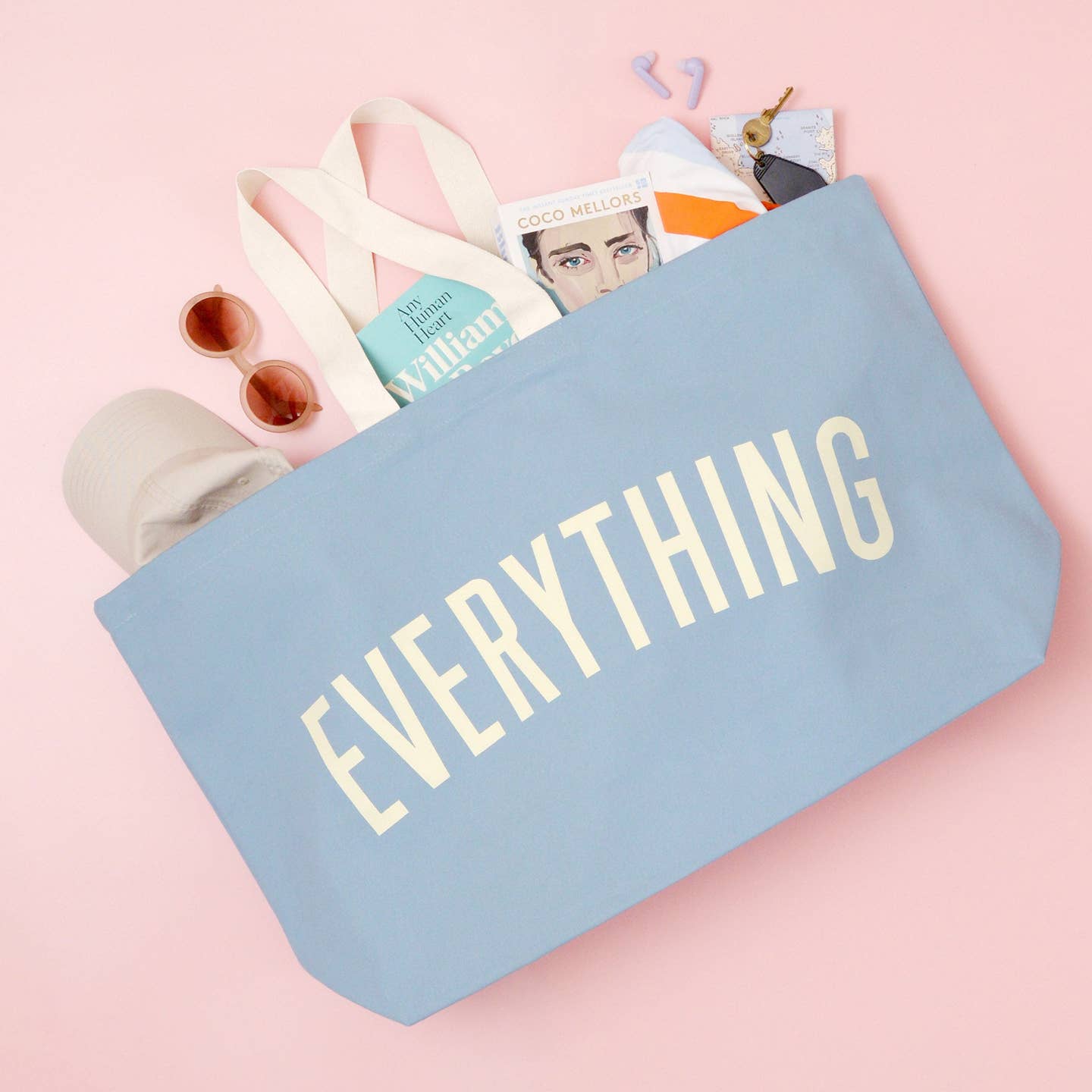 The Everything Really Big Canvas Tote - Light Blue