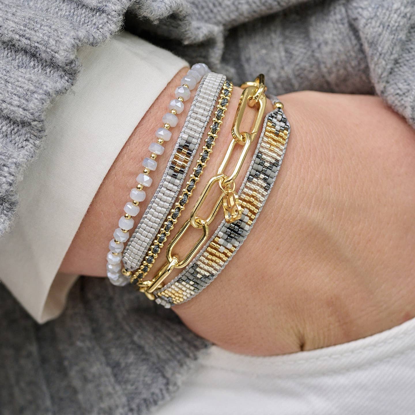 Magic Grey Friendship Beaded Bracelet