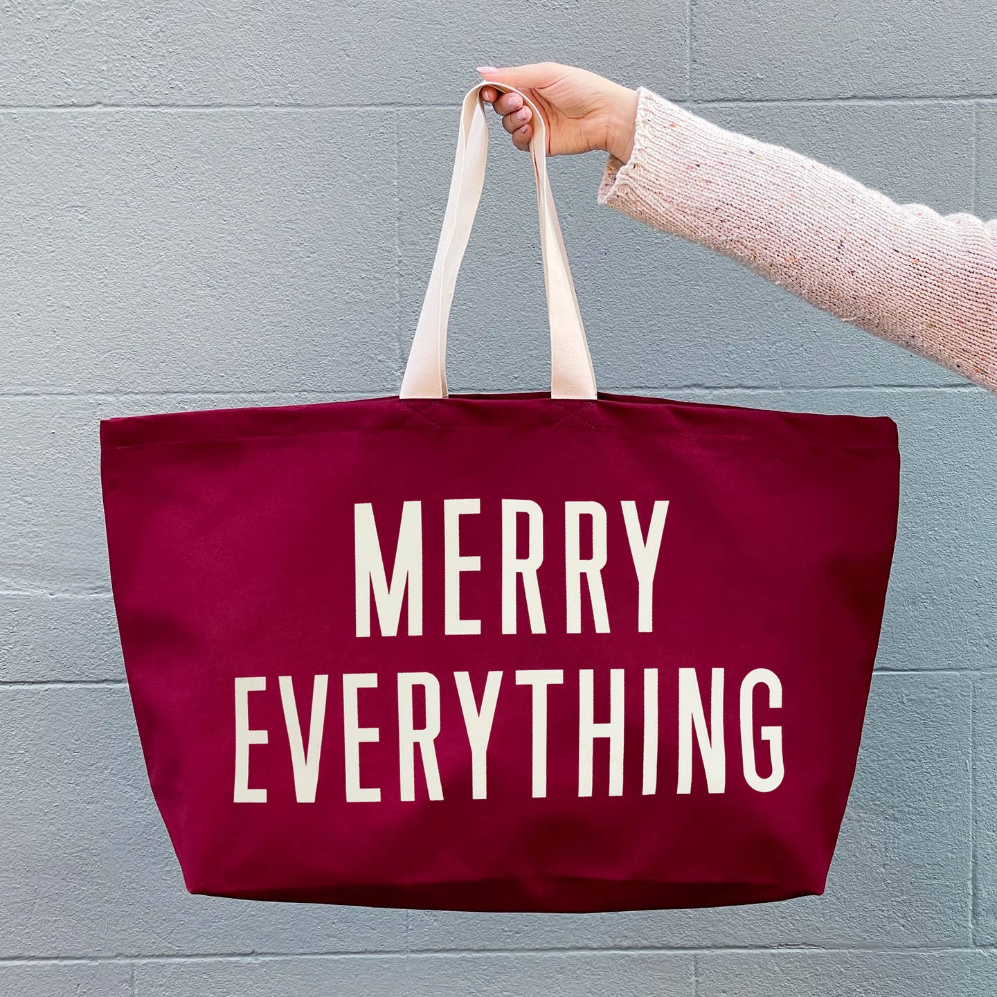 Merry Everything - Really Big Burgundy Bag