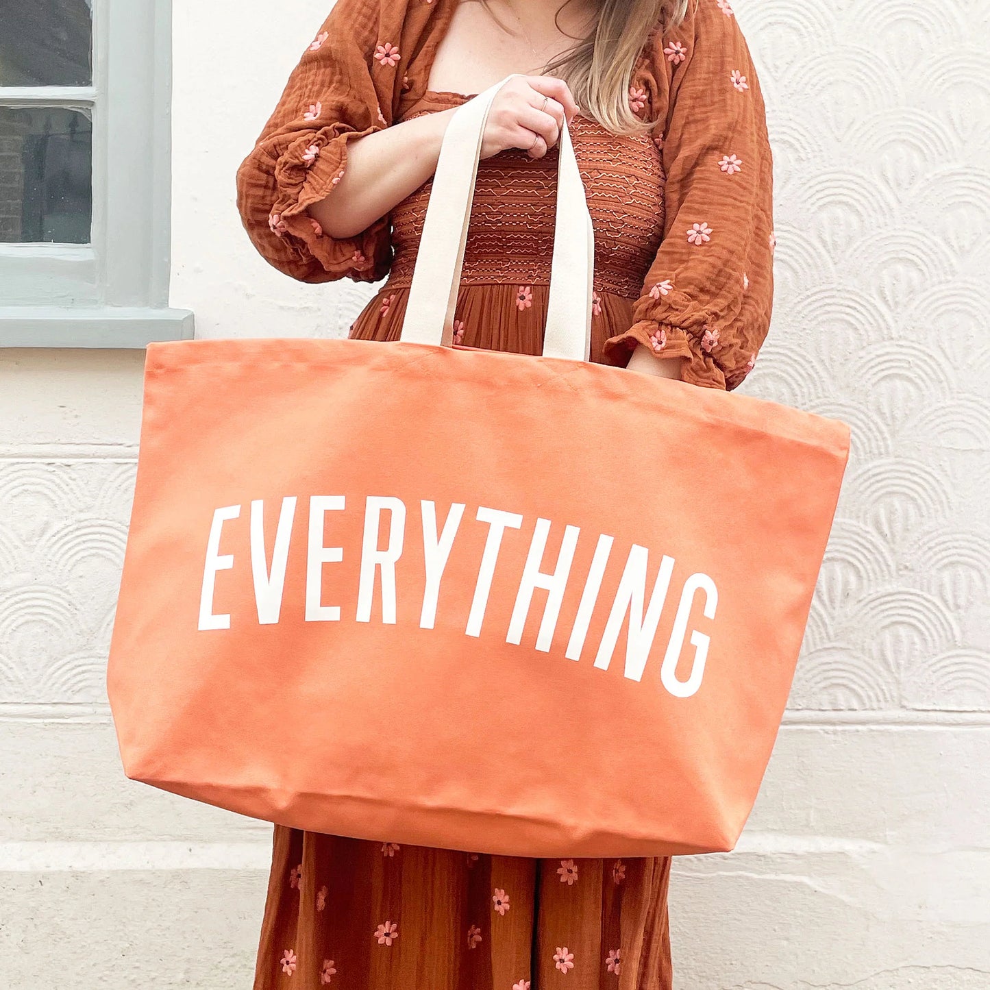 The Everything Really Big Canvas Tote - Peach