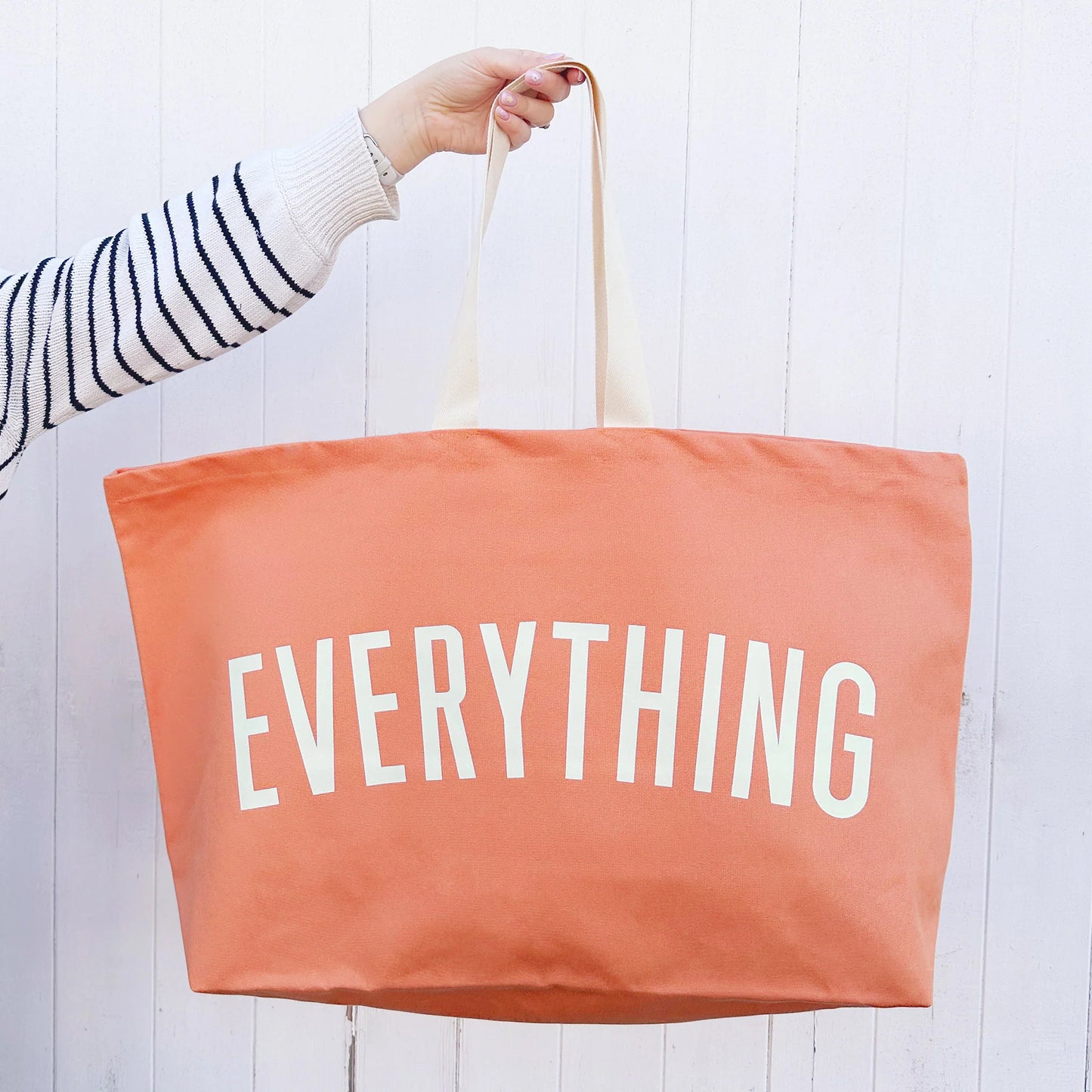 The Everything Really Big Canvas Tote - Peach