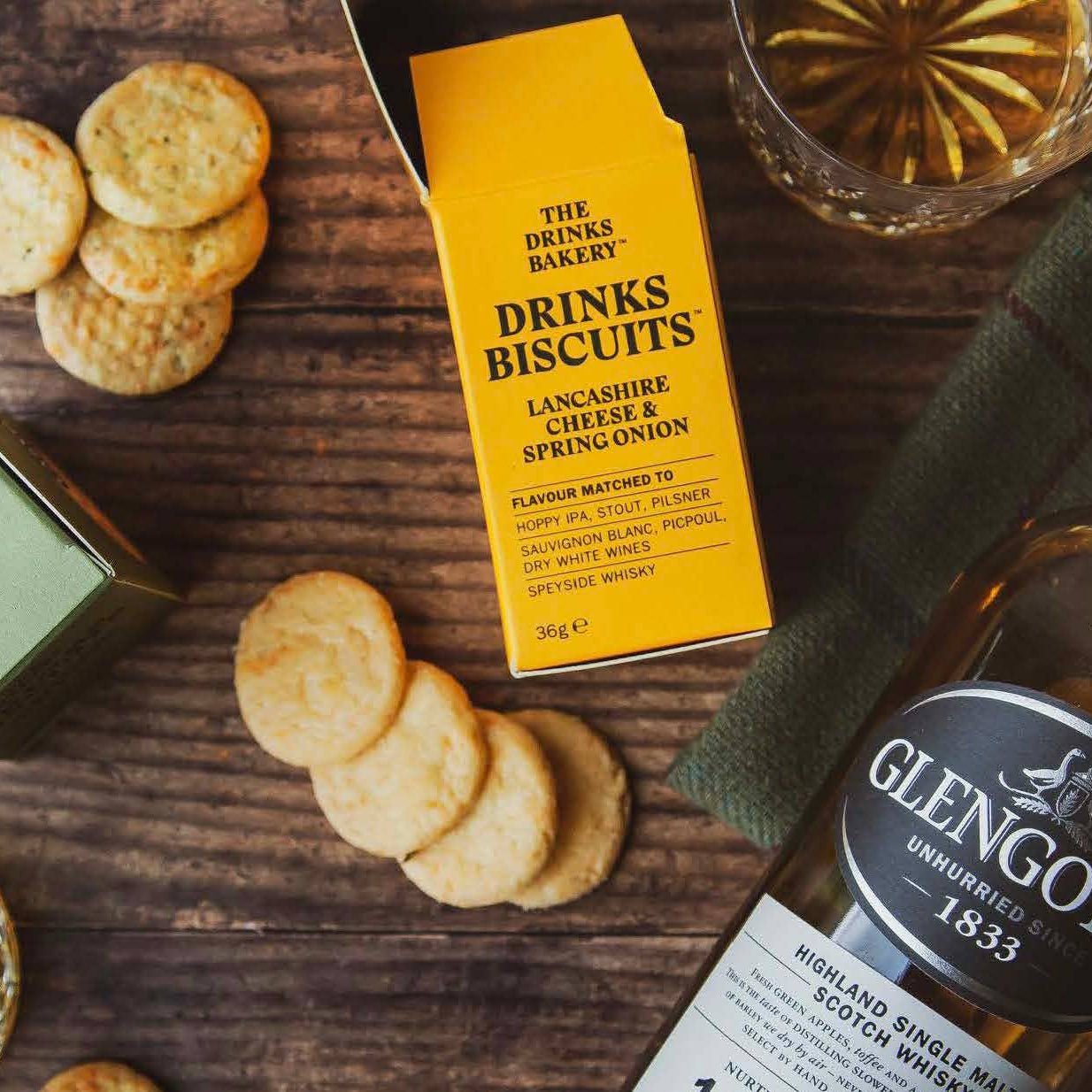 Drinks Biscuits - Lancashire Cheese & Spring Onion 36g