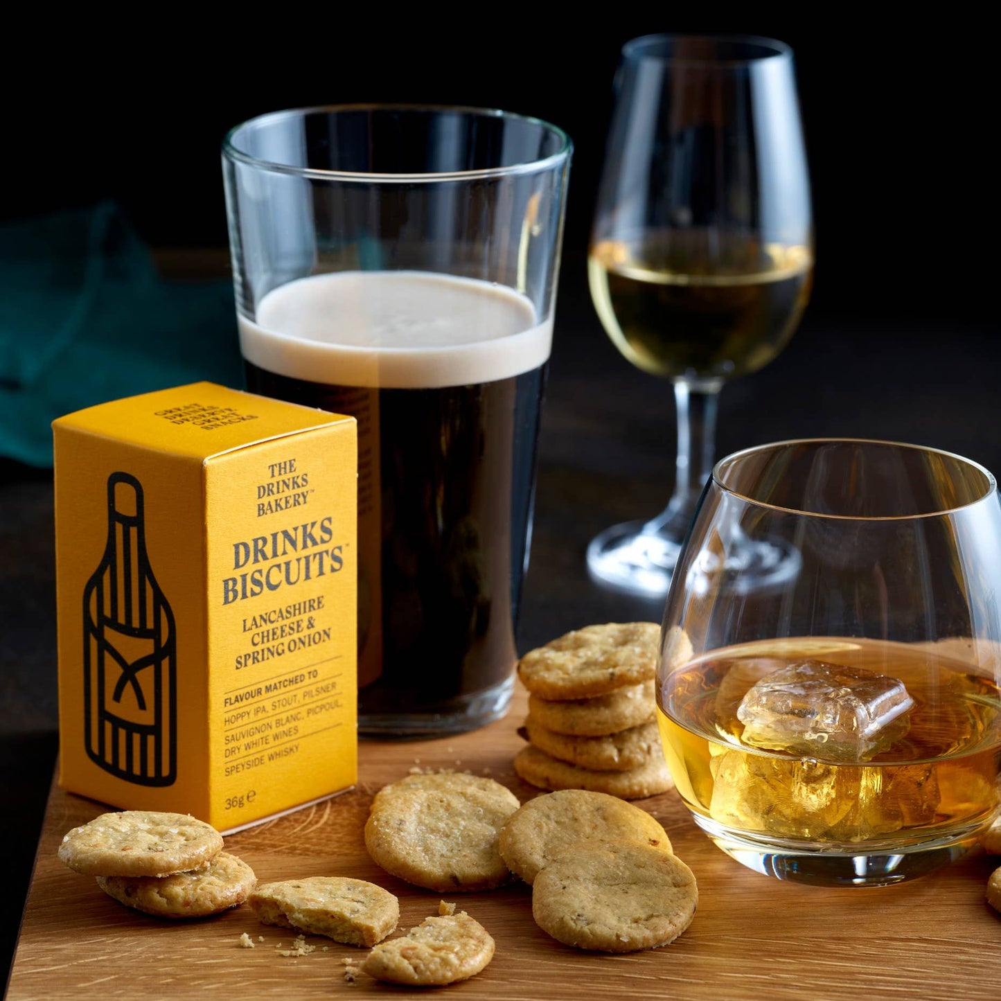 Drinks Biscuits - Lancashire Cheese & Spring Onion 36g