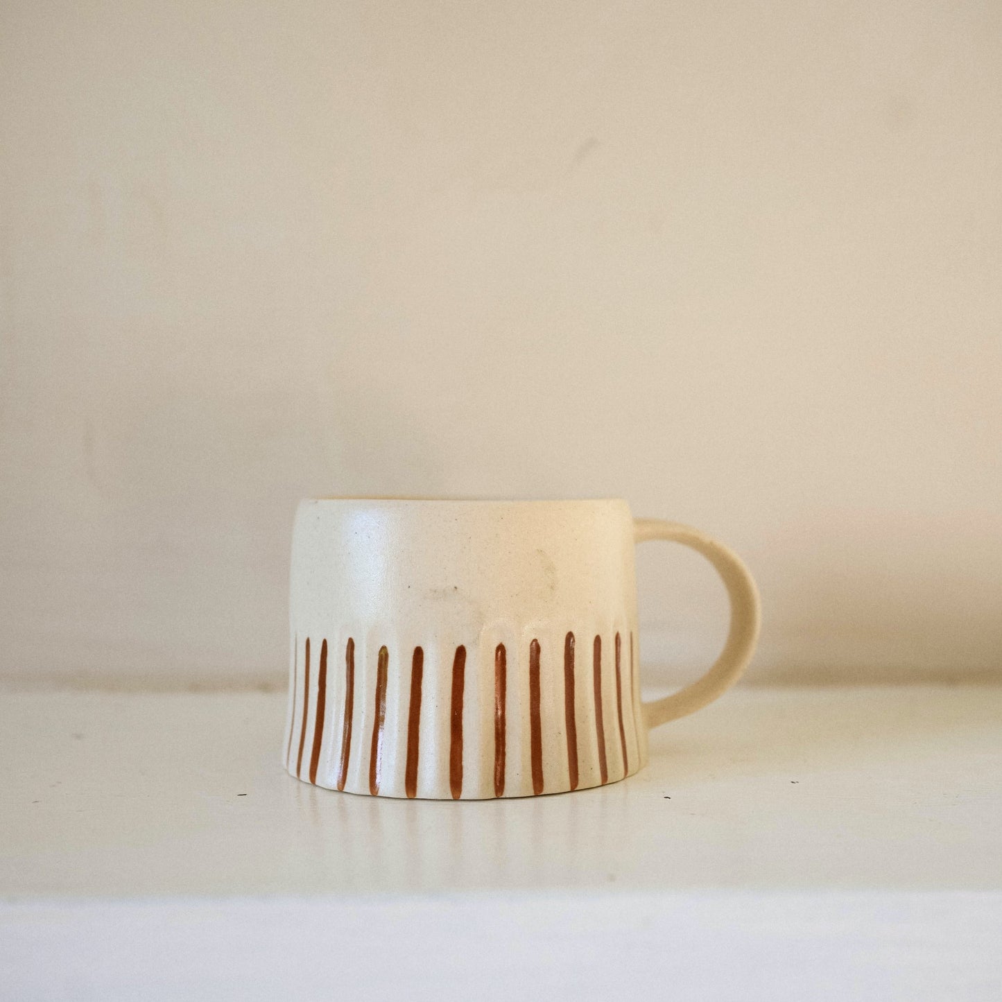 Ridge Painted Mug - Ginger