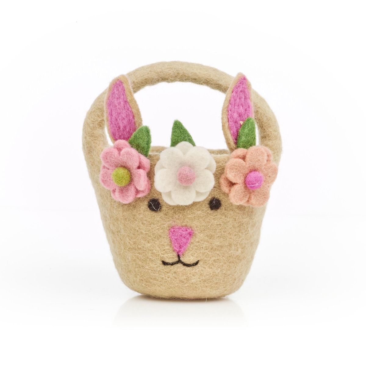 Handmade Felt Eggcellent Easter Bucket - Bunny