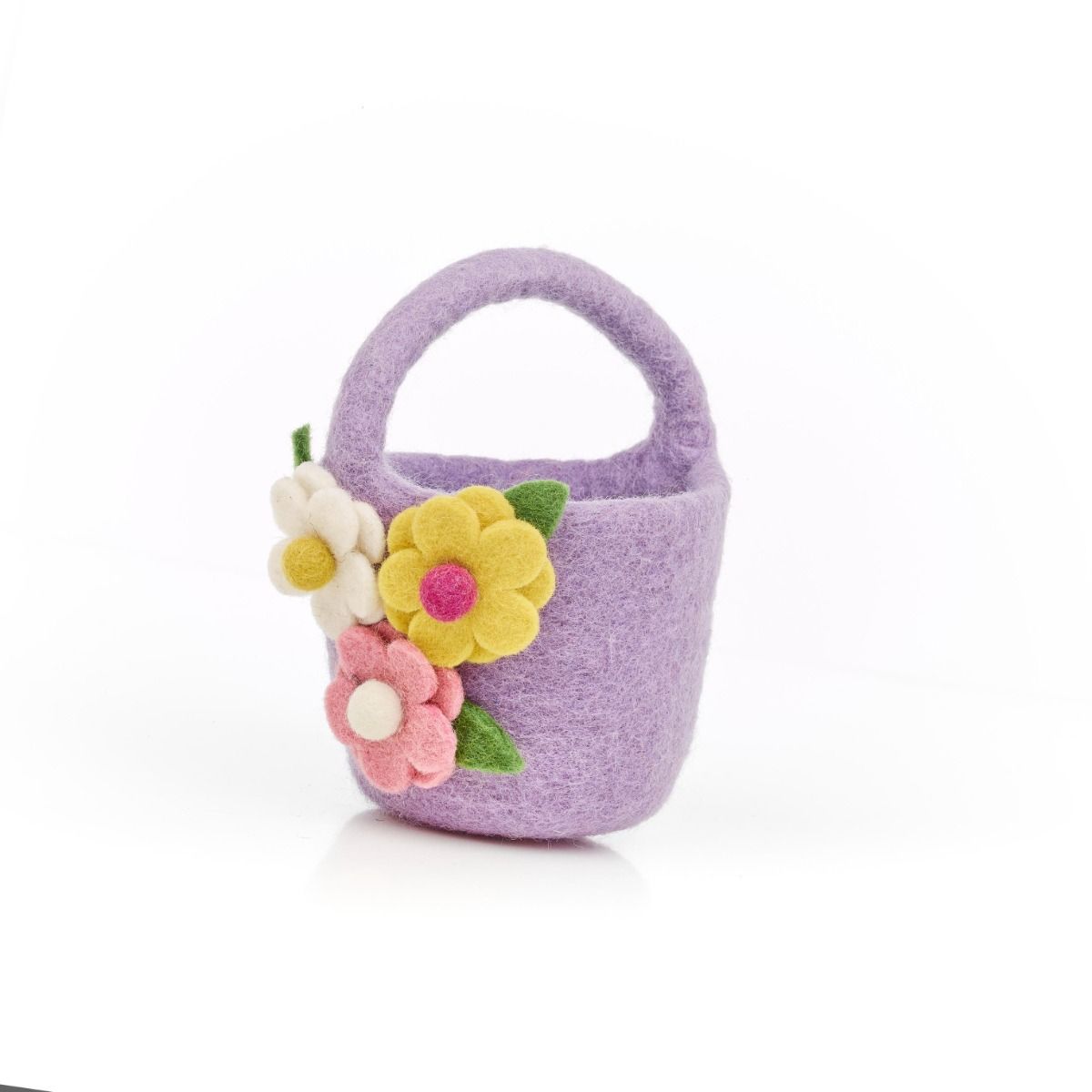 Handmade Felt Eggcellent Easter Bucket - Floral