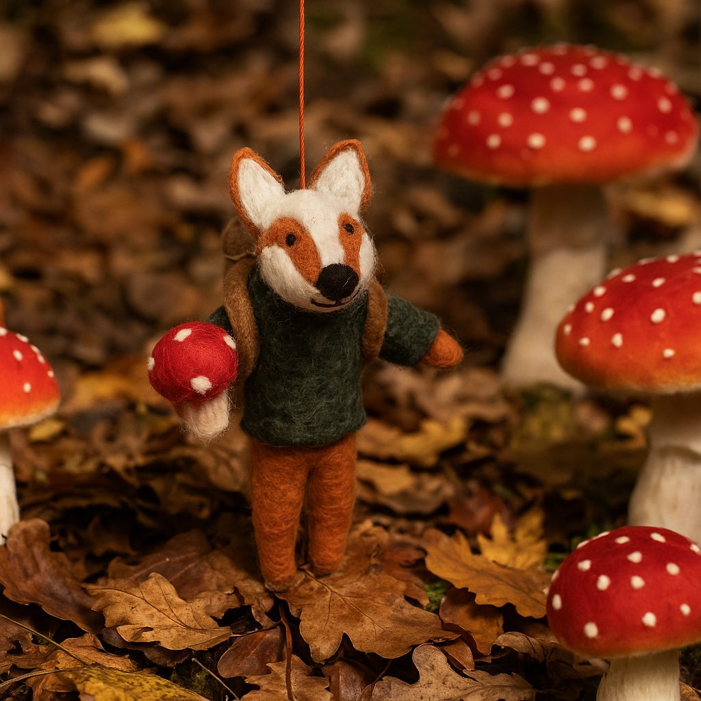 Handmade Felt Fox Decoration