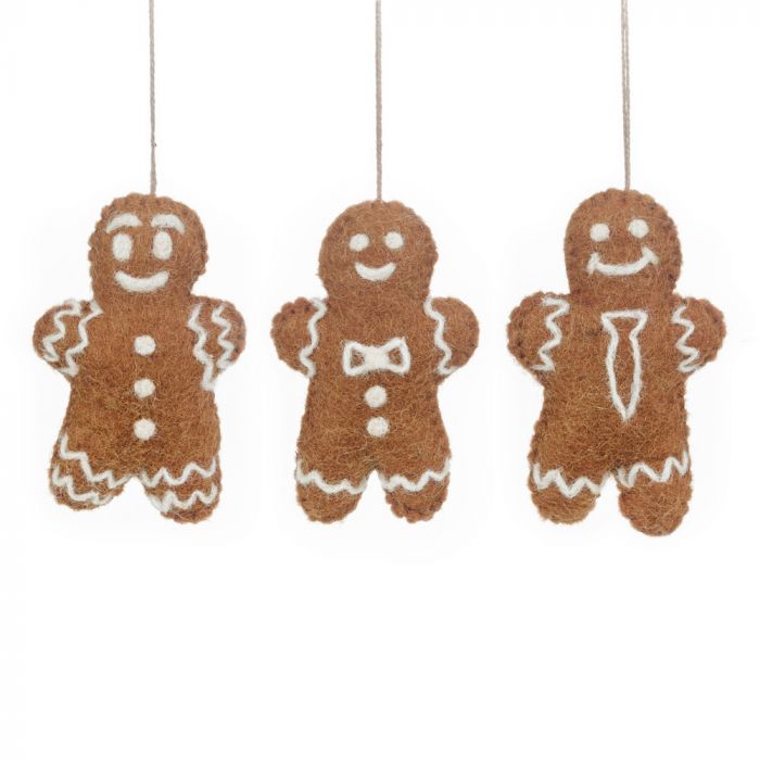 Gingerbread Friends (Set of 3) Christmas Hanging Decorations