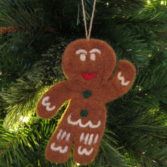 Jolly Gingerbread Man Hanging Christmas Decoration