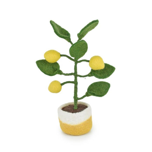 Handmade Felt Lemon Tree Standing Plant