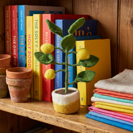 Handmade Felt Lemon Tree Standing decoration