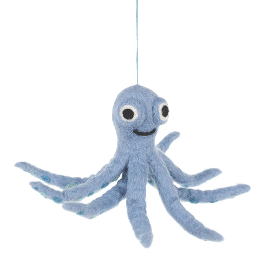 Handmade Felt Ollie the Octopus Hanging Decoration