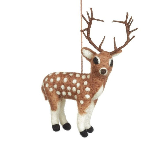 Brown Felt Stag Decoration
