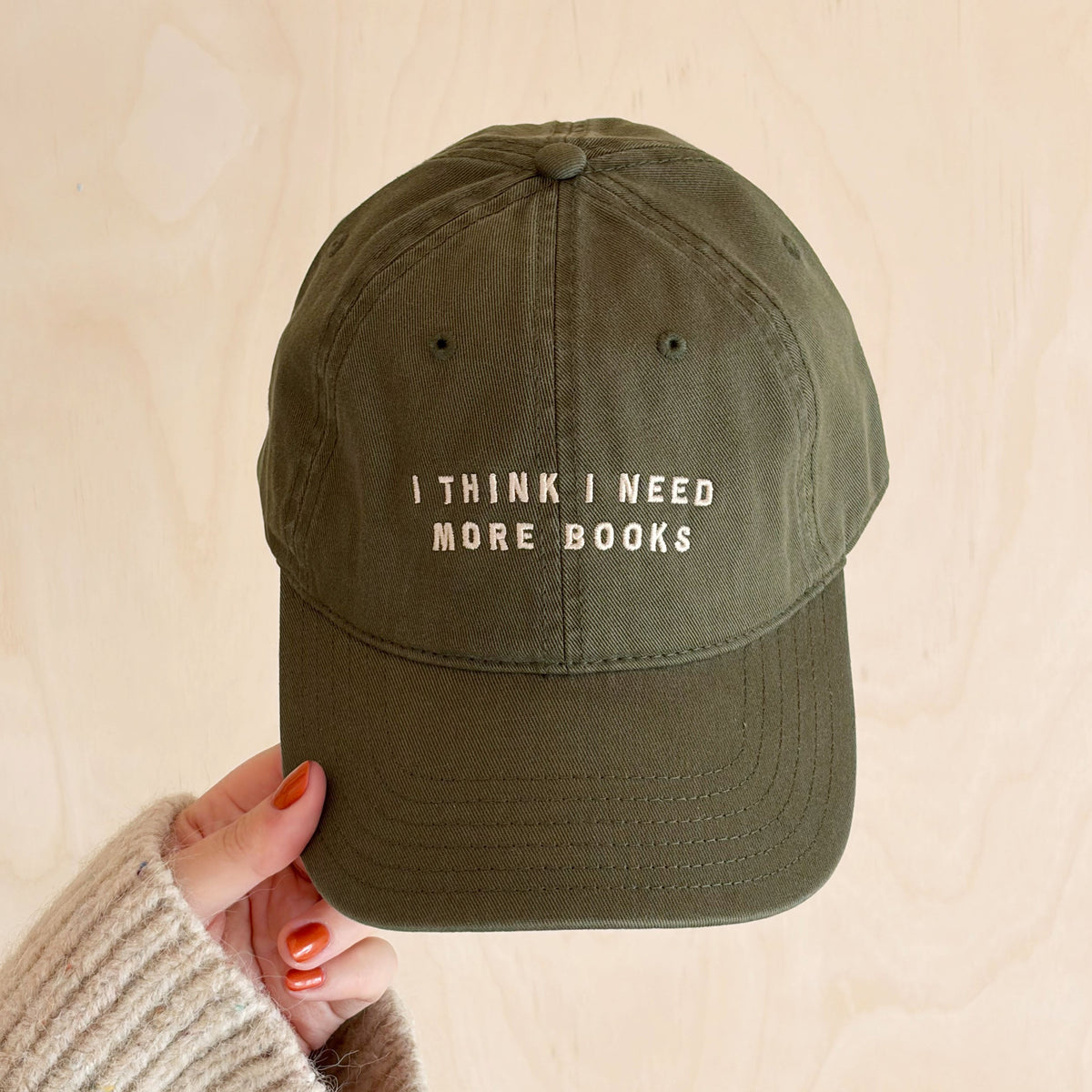 I Think I Need More Books cotton baseball cap
