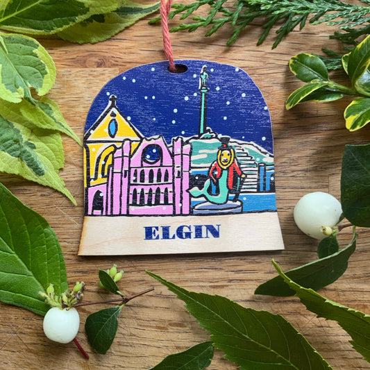 Christmas Snow Globe Decoration - Elgin | Lossiemouth | Cullen | Keith