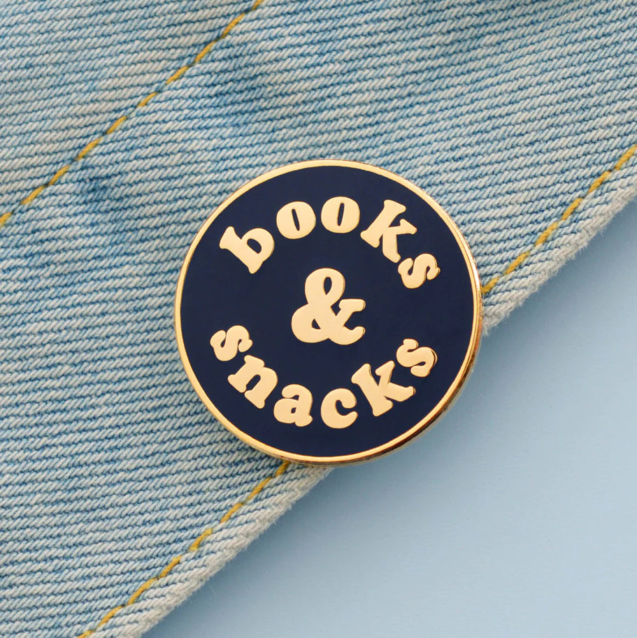 Enamel Pin Books & Snacks