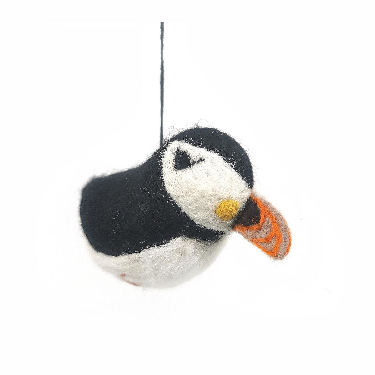 Handmade Puffin hanging decoration