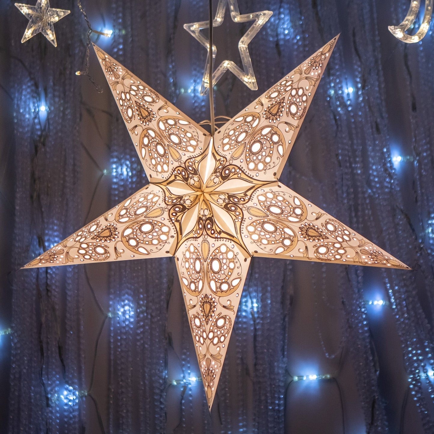 Paper Star Lantern - Lace Ivory