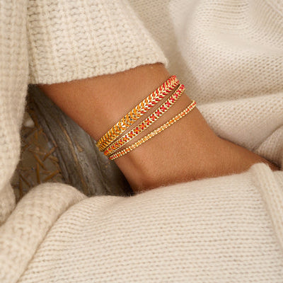 Lilia Golden Sunset Ombre Braided Bracelet