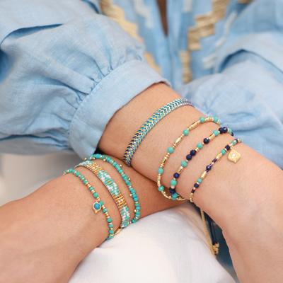 Matira Aqua Beaded Friendship Bracelet