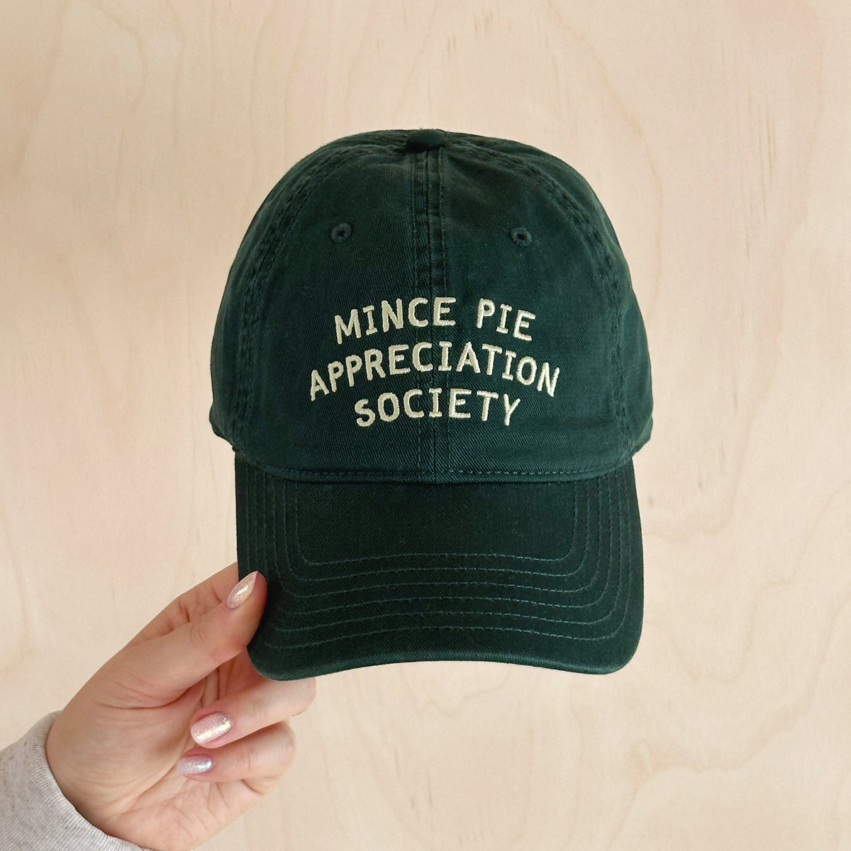Mince Pie Appreciation Society cotton baseball cap