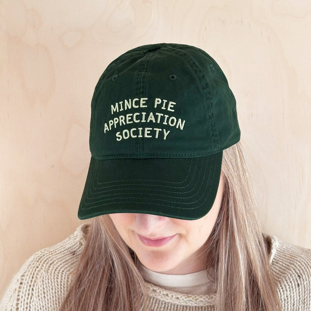 Mince Pie Appreciation Society cotton baseball cap