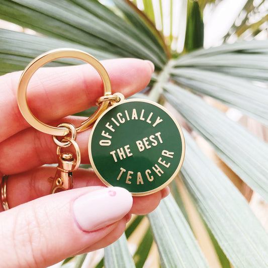 Enamel Keyring -  Officially the Best Teacher