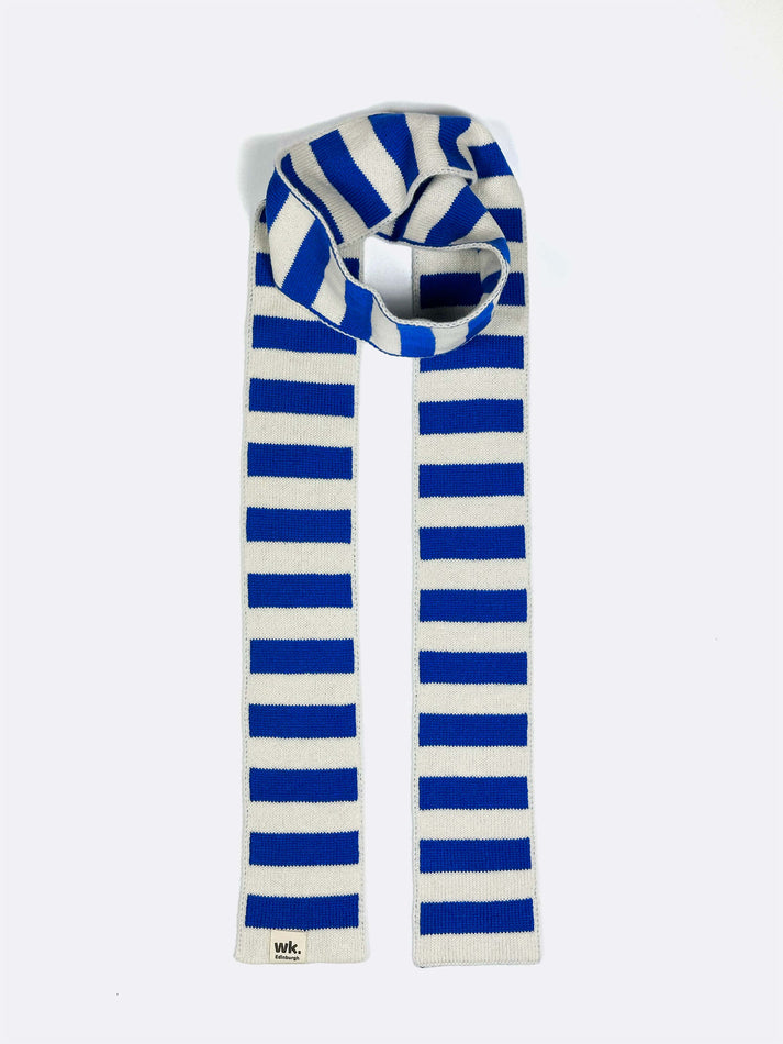 Narrow Stripe Scarf - Irn Blue