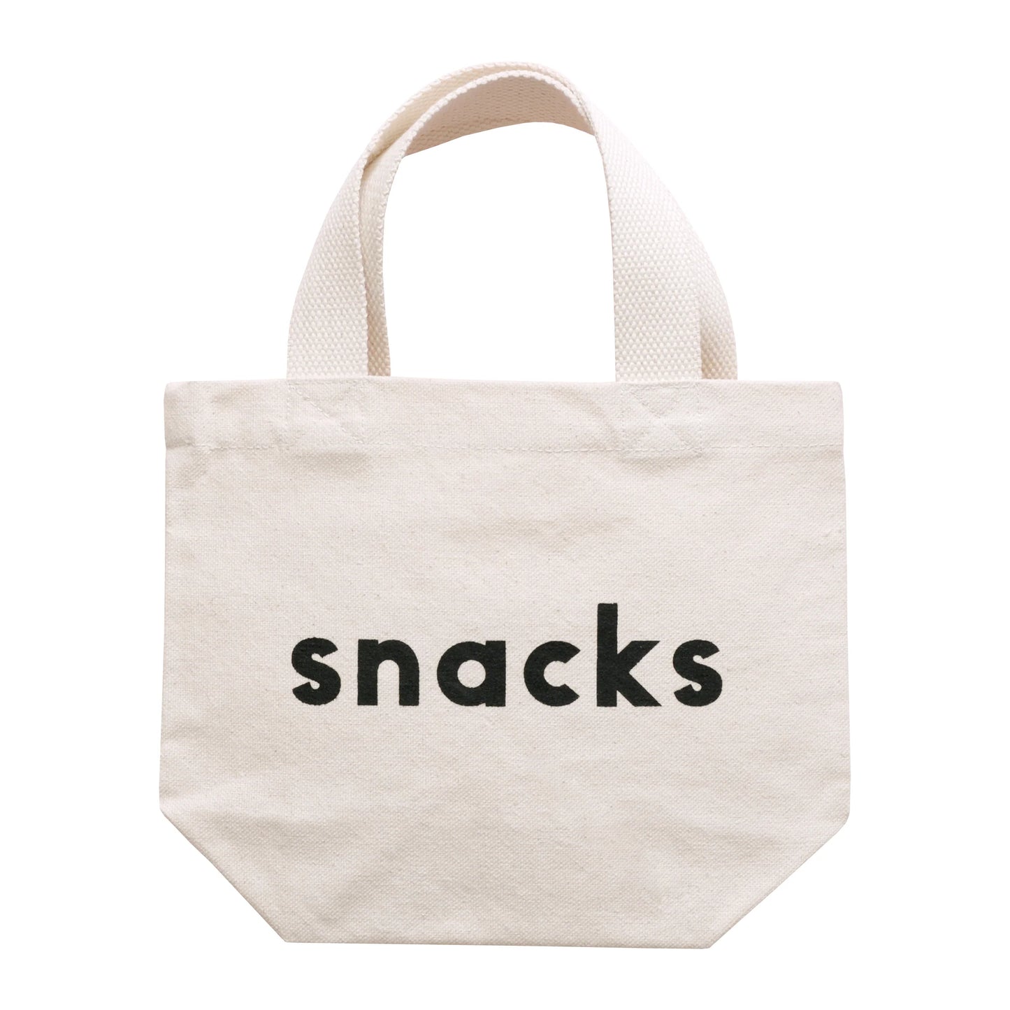 Little Canvas Bag - Snacks, White