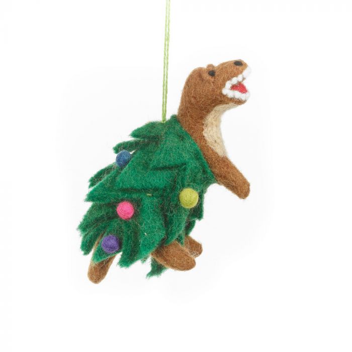 Christmas Tree-Rex Dinosaur Hanging Decoration