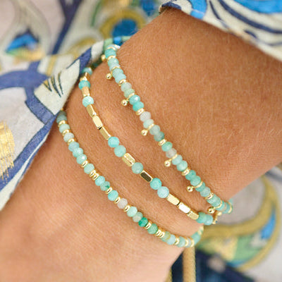 Harmony Amazonite Gold Bracelet