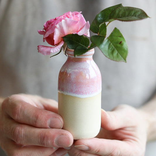 Handmade Glosters Coral Milk Bottle Vase
